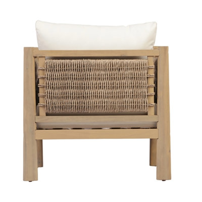 Ensemble de 2 chaises de patio d'extérieur en bois d'acacia