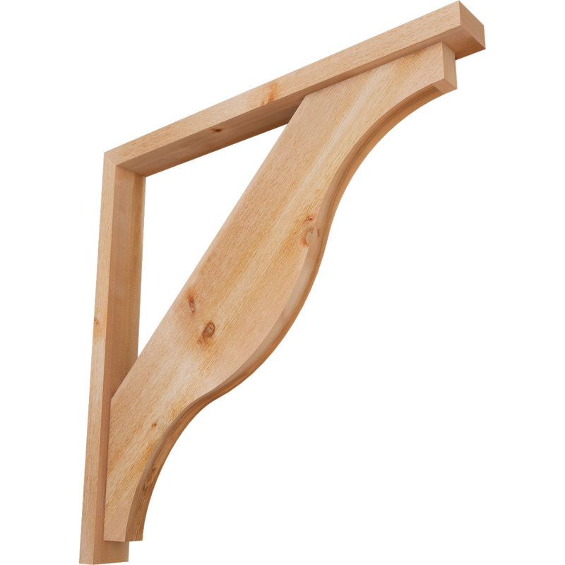 Support Funston Block avec support décalé, 40 x 40, Cèdre rouge occidental de l 4 po (scié brut)