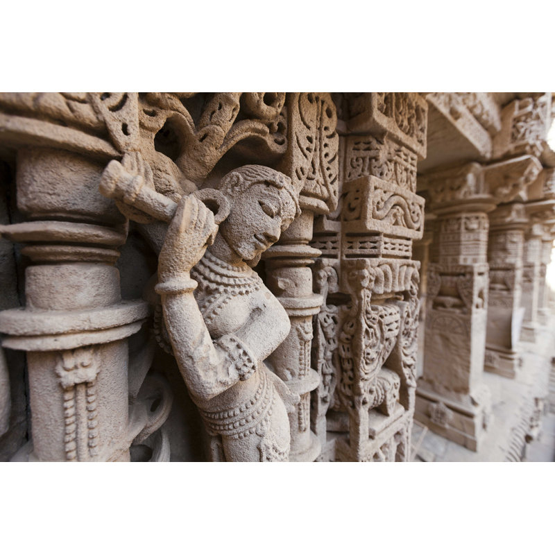 Rani Ki Vav Step Well - Photographie sur toile tendue, L 12 po x H 8 po