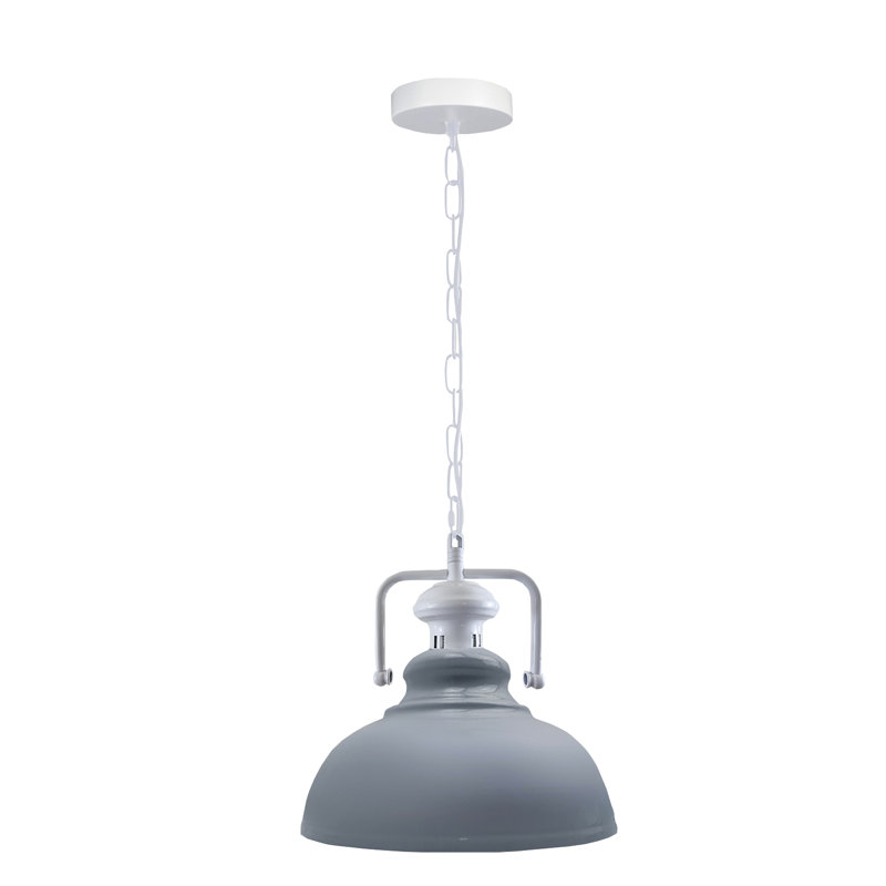 Lockett 1 - Light Satin Nickel Pendant, Grey