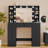 Vanity Desk with 11 Drawers & Mirror Lights, Large Makeup Dressing Table with 8 Shelves for Bedroom-631988975