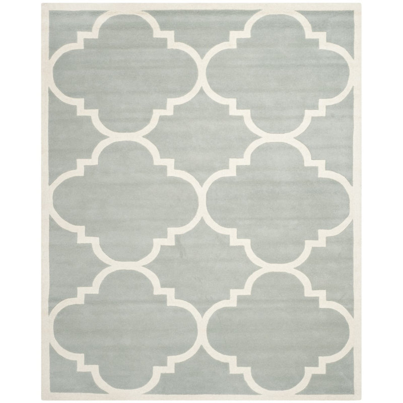 Carolene Hand Tufted Wool Geometric Rug, Rectangle 10' x 14'