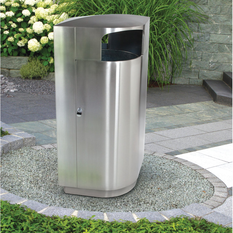 Poubelle 20 gallons en acier inoxydable Leafview