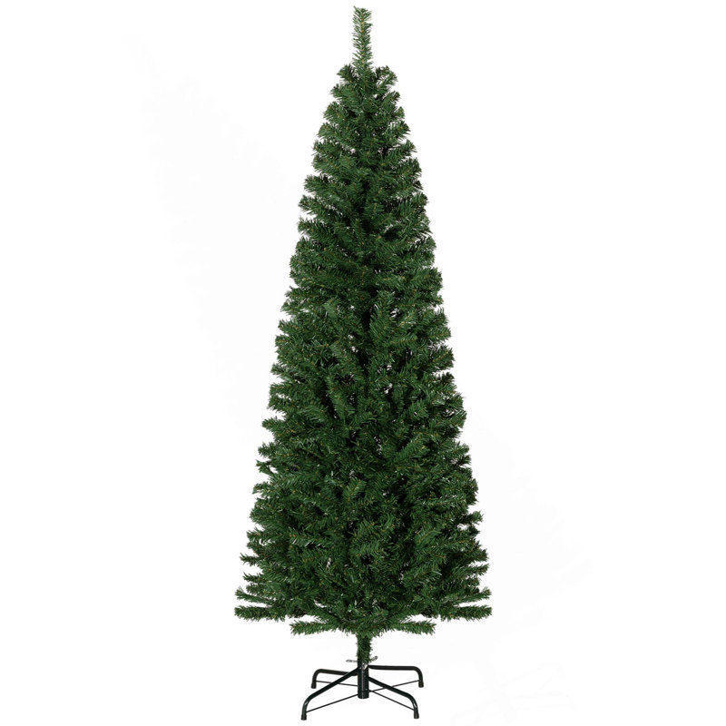 Grand arbre de Noël artificiel à ouverture automatique avec 1298 branches et base en acier, 6'