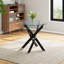 Round Glass Top Metal Base Dining Table-1000607784