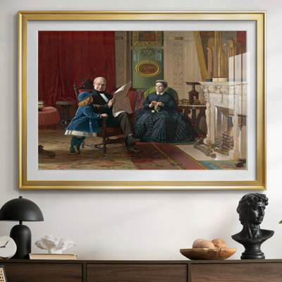 The Brown Family-Eastman Johnson - reproduction encadrée avec passe-partout et verre - 1869