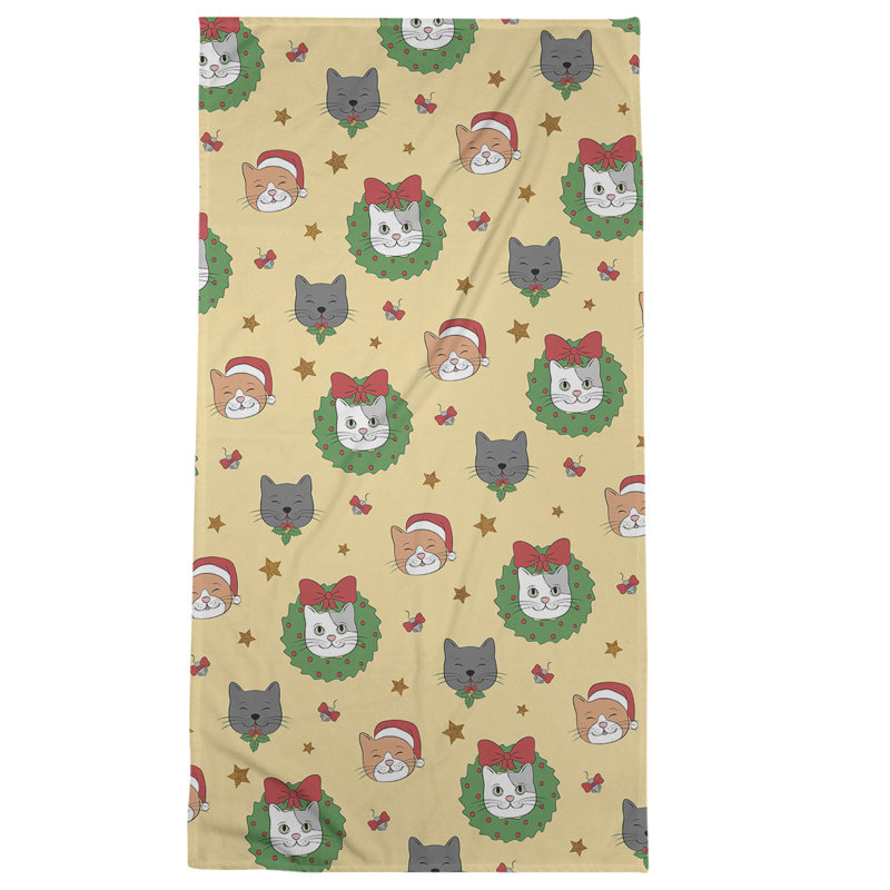 Beach Towel, Yellow/Brown, Poly/Cotton