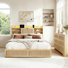 Transitional Modern Wood Queen Beds And Square Dressers 2-piece Bedroom Furniture Collection