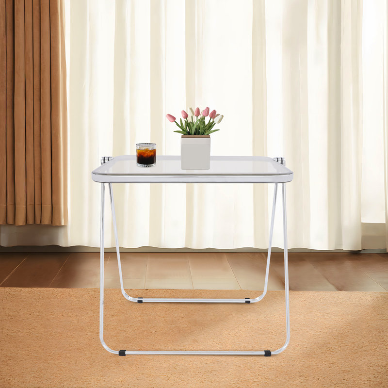 Table-plateau pliable et portative en acrylique, Gris