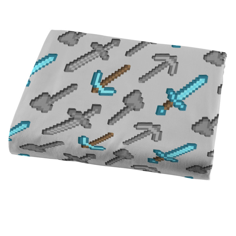 Ensemble de draps en microfibre à motif isométrique, Double
