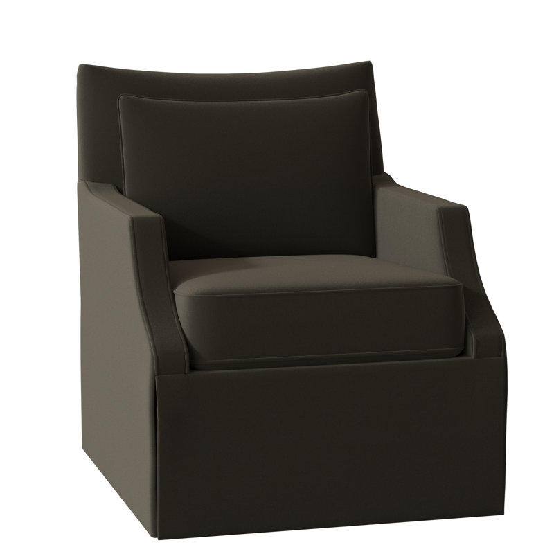 Fauteuil l 29 po Holly, 100% polyester 9953 Loden, Amande chamois