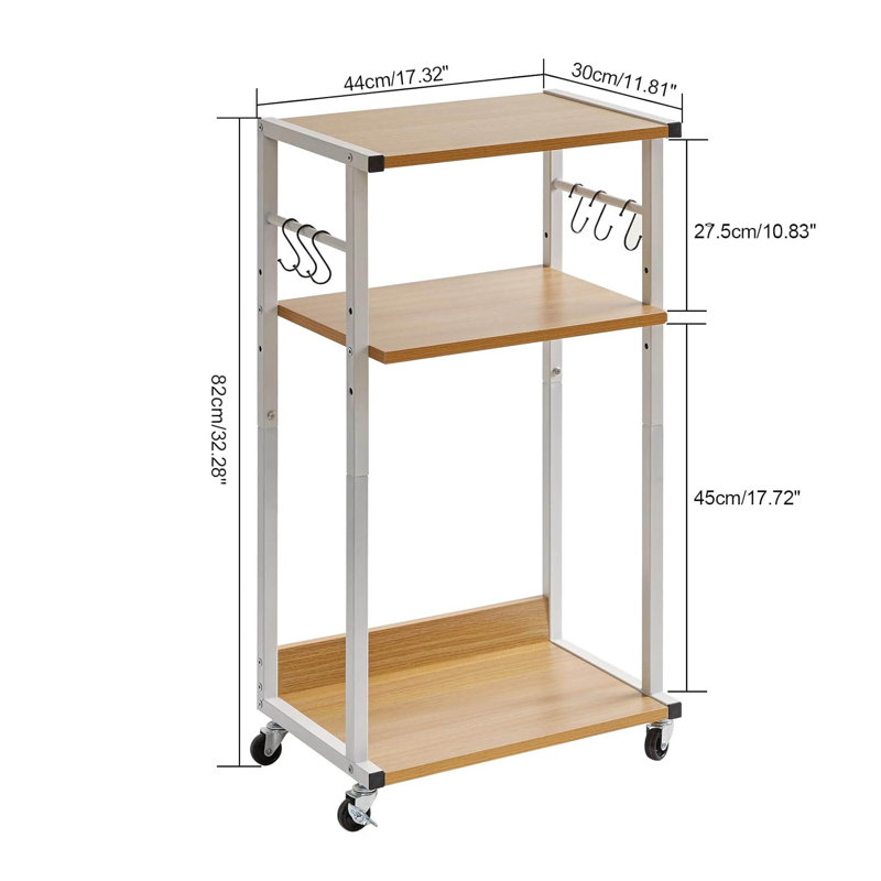 82cm H x 44cm W Utility Cart with Wheels