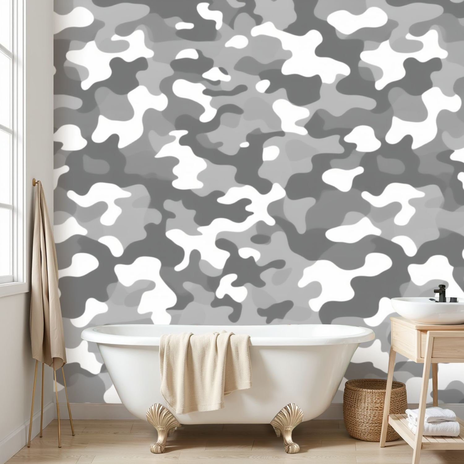 Latitude Run® Wall Mural Peel and Stick Wallpaper Texture military ...