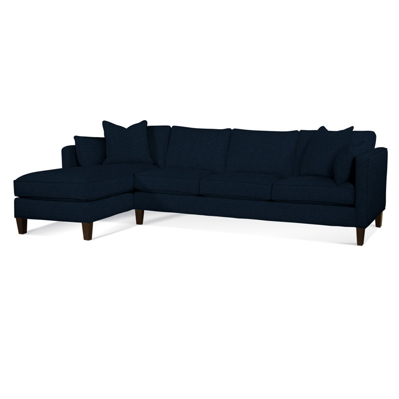 Lenox Chaise Sectional, Brown Geometric, 0456-33, Left Hand Facing, Java