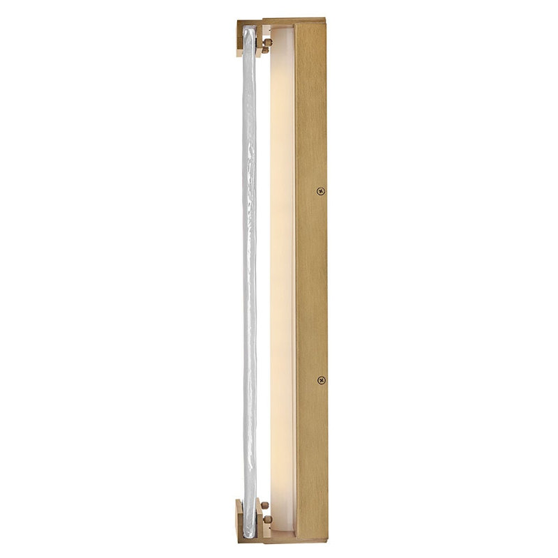 Zayde 8" W LED Outdoor Wall Lantern, Heritage Brass