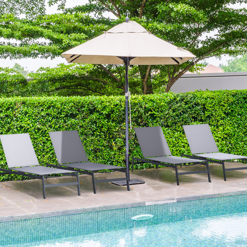 Chaise de jardin, Gris/noir