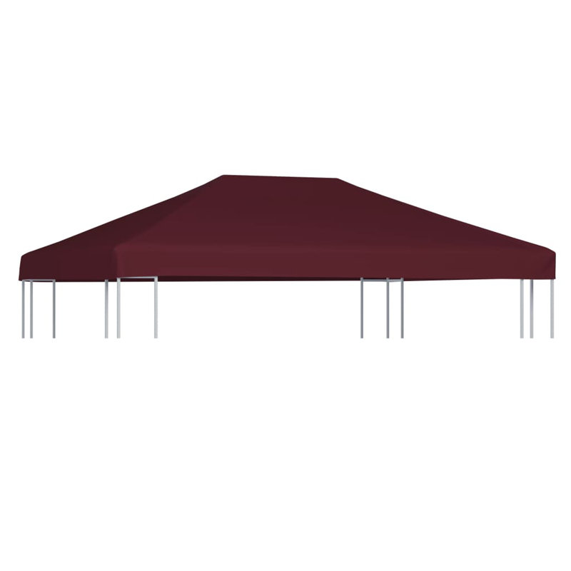Harriotte Dakota Fields Fabric Replacement Canopy for Gazebo, Maroon