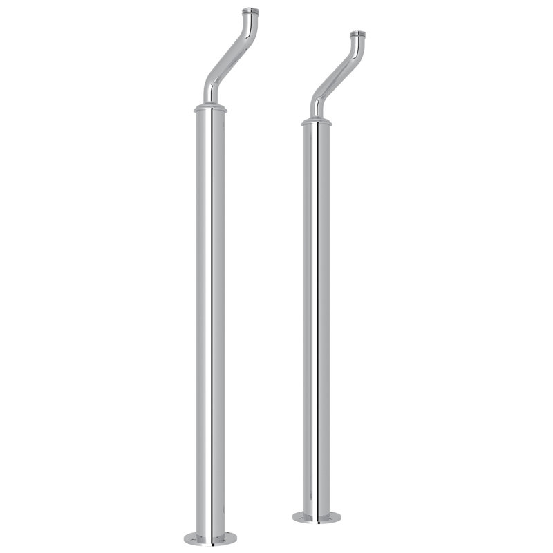 Floor Pillar Legs, Polished Chrome