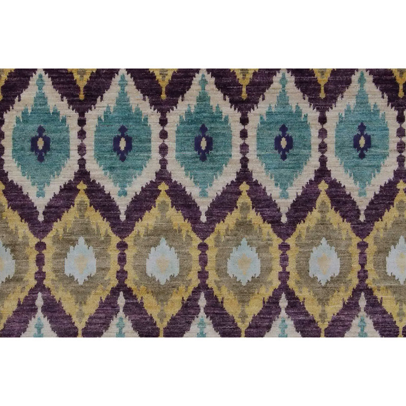 Geometric Hand Knotted Area Rug, Rectangle 121 x 179cm