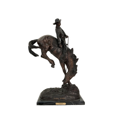 Horse Metal Stone Garden Statue