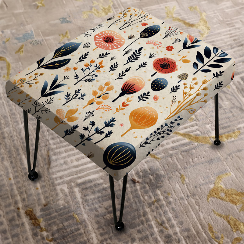 Sabol - Floral Rectangle Ottoman