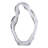Modern Decorative Glass Sculpture For Table Styling - Elegant Object Decorations For Living Room Decor, Entryway, And Home Decor Accent - 14", White-291877787