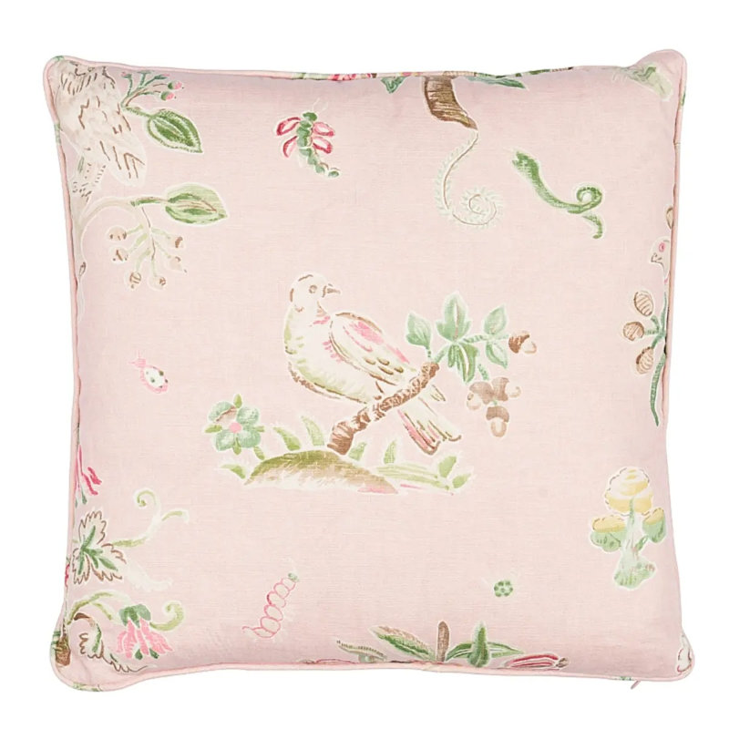 Rolling Hills Pillow, 20" x 20", Pink, Feather