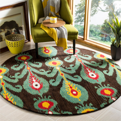 Kline Ikat Hand Tufted Wool Ikat Rug
