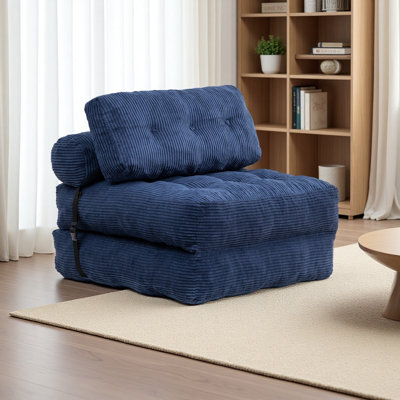 Canapé-lit pliant, canapé-lit convertible avec matelas pliable avec coussin de dossier et support pour le dos