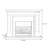 White Solid Wood Electric Fireplace-1185020734