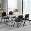 Niaja 63" Flip-Top Nesting Mobile Training Table In Natural Oak