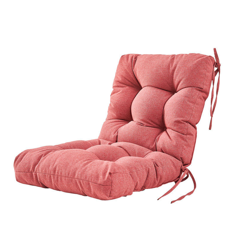 Outdoor 4'' Dining Chair Seat / Back Cushion, Blush