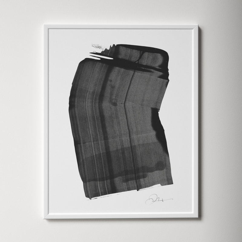 Brushstroke 1 by Jacques Pilon, White, 38" H x 30" W x 1.25" D