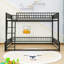 Bunk Bed Frame With Ladder And Guardrails-631526811-631526789