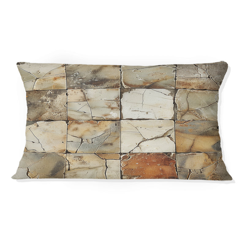 Coussin Beige Brown Tiles - Tiles