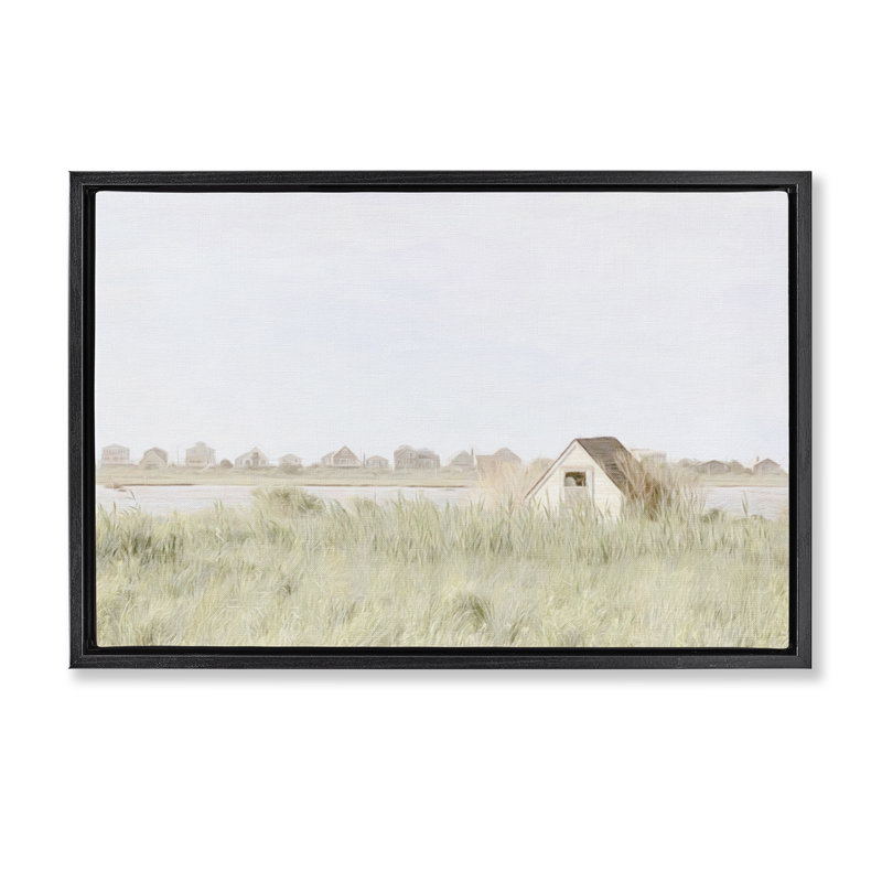  Toile flottante encadrée Swaying Grass par Cottage par Graffi *ee Studios, Cadre flottant noir de jais, H 21 po x l 31 po