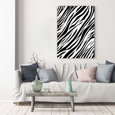 Zebra Background - Wrapped Canvas Print