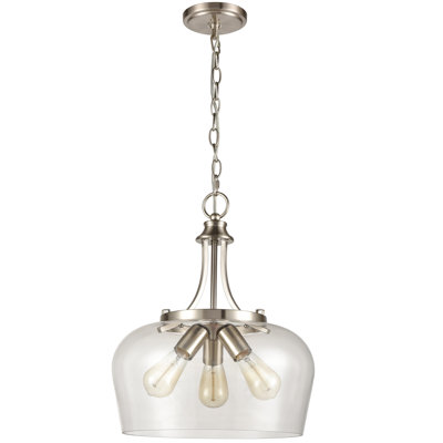 Latrell 3 - Light Brushed Nickel Unique/Statement Pendant