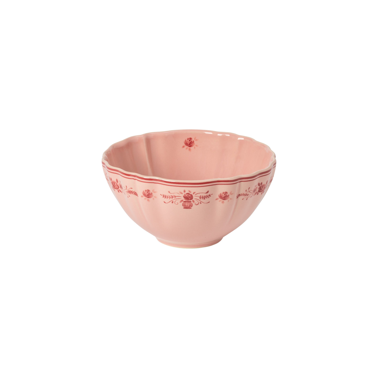 Vila Stoneware Cereal Bowl, Pink/Red