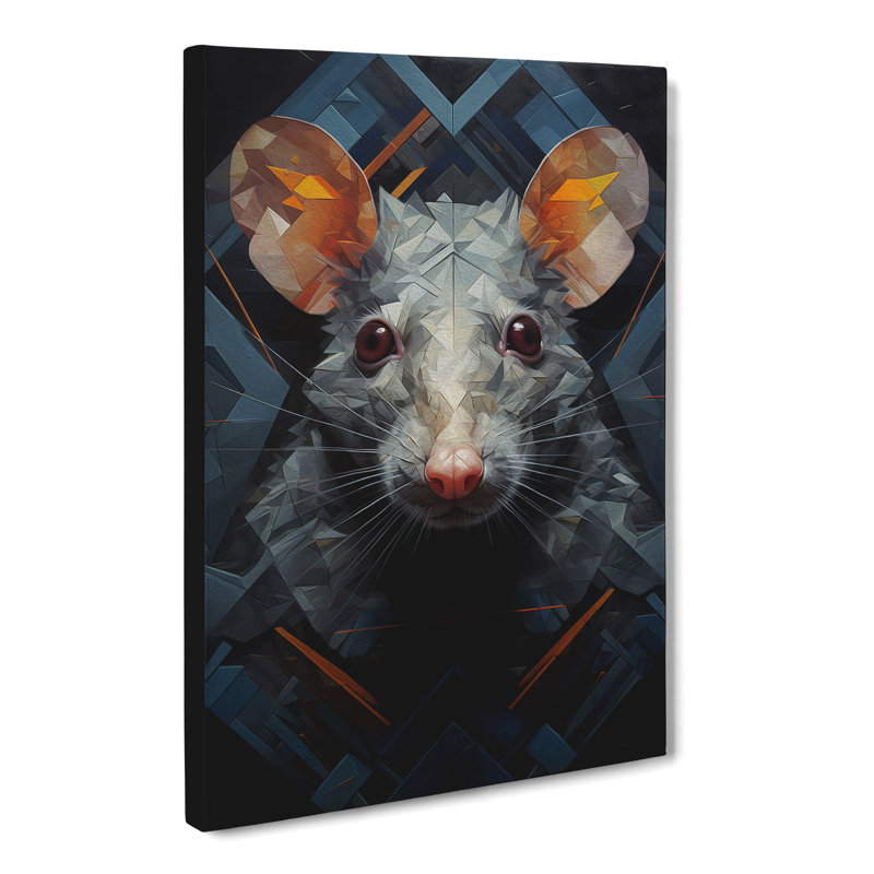 Rat Rat Rat Geometric - Wrapped Canvas, 50cm H x 35cm W x 3cm D