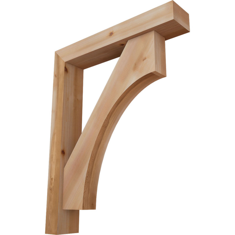 Westlake Block Bracket w/ Offset Brace, 38 x 30, 5 1/2"W Western Red Cedar (Smooth)