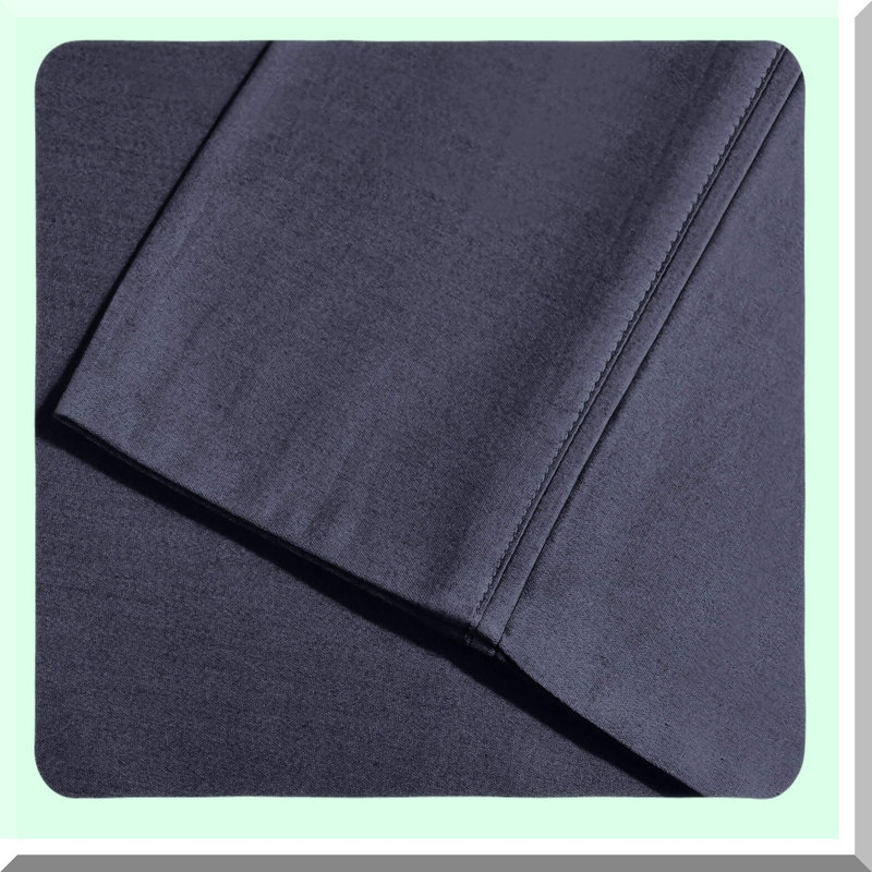 CoolMax Comfort 4-Piece Cooling Bed Sheet Set - Deep Pocket Fitted Sheet, Flat Sheet, 2 Pillowcases - Navy Blue Bedding Sheets for Bedroom, Guest Room, Hotel Essentials