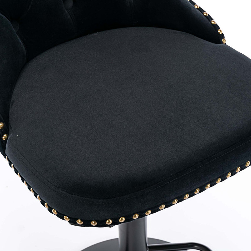 Tabouret à hauteur réglable Gavy, Noir