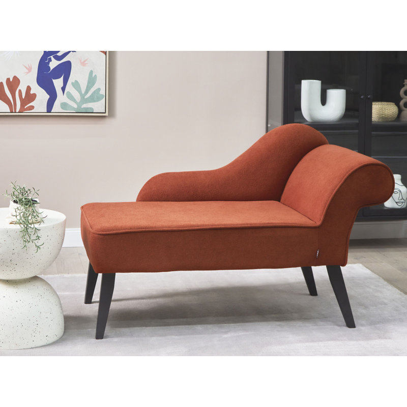 Ardeth Upholstered Chaise Lounge, Right Hand Facing, Red