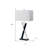 Set of Two 29" Black Metal Table Lamp With White Cone Shade