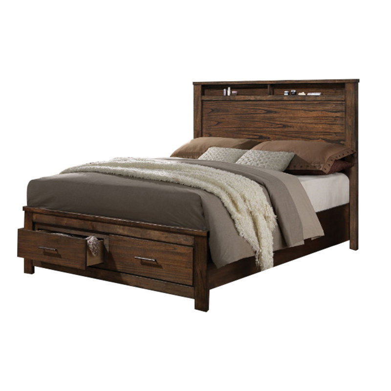 Grand lit standard avec rangement Cassandra