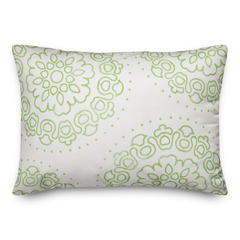 Outdoor Rectangular Pillow Cover & Insert, Green