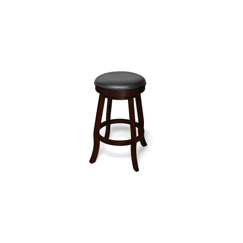Tabouret de bar pivotant rembourré Brunswick, Noyer foncé