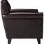 Fauteuil club en cuir reconstitué brun pour le confort