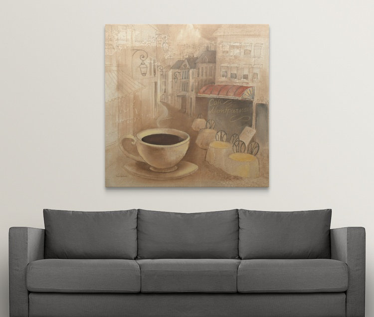 «The Café of Paris» «Cafe de Paris I», Albena Hristova, impression, H 12 po x l 12 po x P 1,5 po, Toile